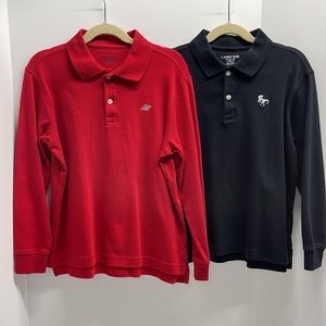 Lands’ End Long Sleeve Polos, lot of 2, size 8